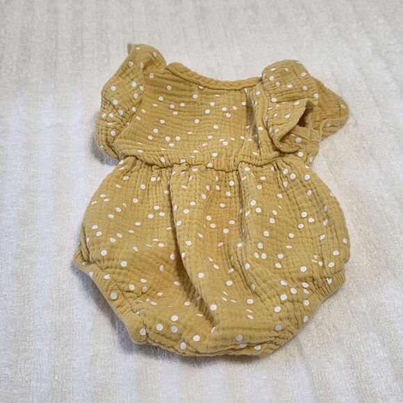 Rachel Zoe Other - Rz By Rachel Zoe Yellow w\ White Polka-Dot One Piece Outfit Infant Size 0-3 Mo